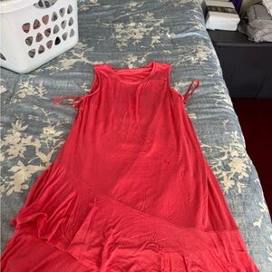 Belle Sky Red Sleeveless Dress